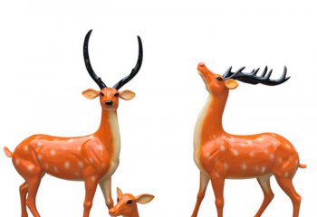 玻璃钢群鹿雕塑-玻璃钢群鹿雕塑，玻璃钢仿真鹿群雕塑 