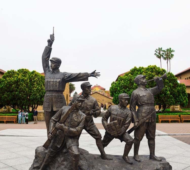 红军打仗冲锋纪念铜雕-红军打仗冲锋纪念铜雕高清图片