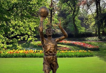 校园打篮球人物铜雕-校园人物铜雕 打篮球人物铜雕
