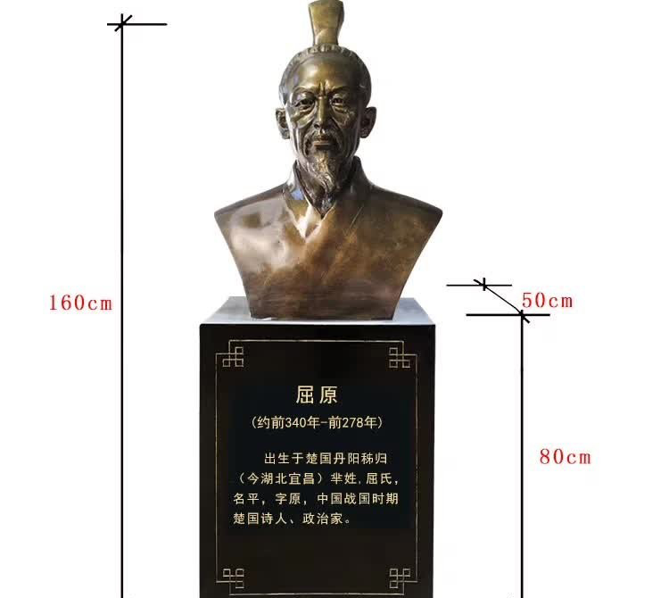 校园名人屈原头像铜雕-校园屈原铜雕 名人屈原铜雕 校园名人屈原头像铜雕-校园屈原铜雕 名人屈原铜雕高清图片