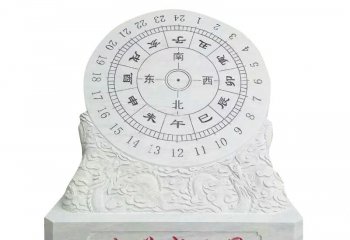 汉白玉校园赤道式日晷石雕-汉白玉校园日晷 赤道式日晷石雕