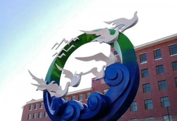 不锈钢校园抽象和平鸽飞翔雕塑-不锈钢飞翔校园雕塑 不锈钢抽象和平鸽