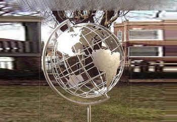 校园不锈钢镂空地球仪-校园不锈钢地球仪雕塑 不锈钢镂空地球仪