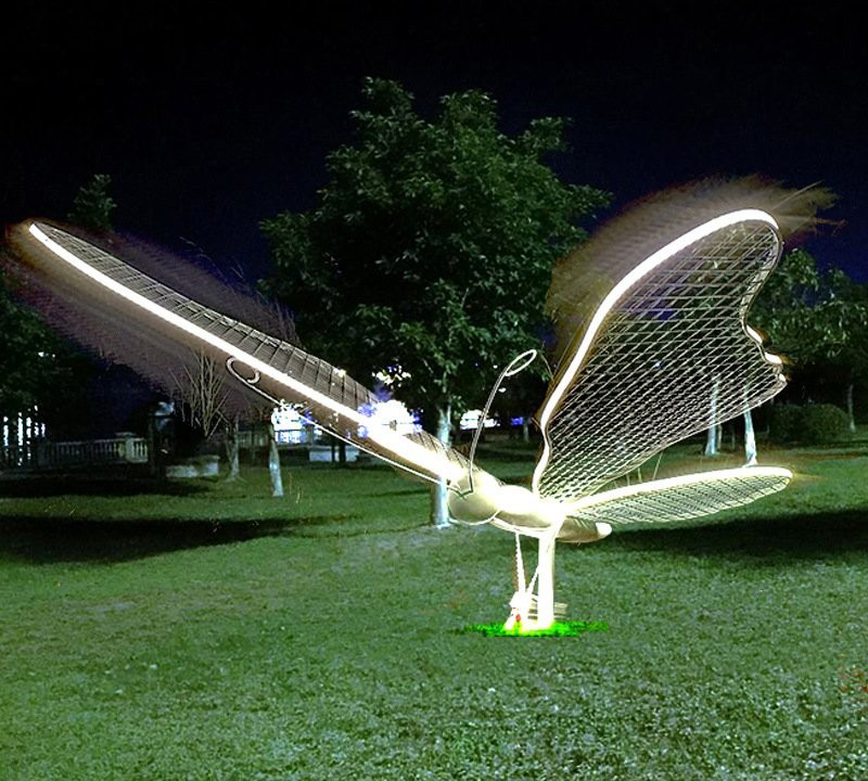 不锈钢灯光效果蝴蝶雕塑-不锈钢蝴蝶雕塑 灯光效果蝴蝶雕塑