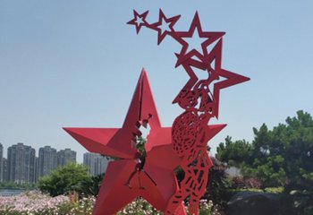 公园不锈钢五角星雕塑-不锈钢五角星雕塑 公园五角星雕塑
