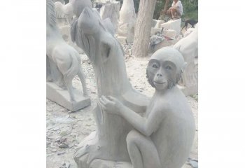 大理石十二生肖猴子石雕-大理石猴子石雕 十二生肖猴子石雕