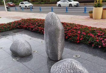 不锈钢镂空鹅卵石雕塑-不锈钢鹅卵石雕塑 镂空鹅卵石雕塑