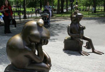公园卡通青蛙铜雕-公园青蛙铜雕 卡通青蛙铜雕