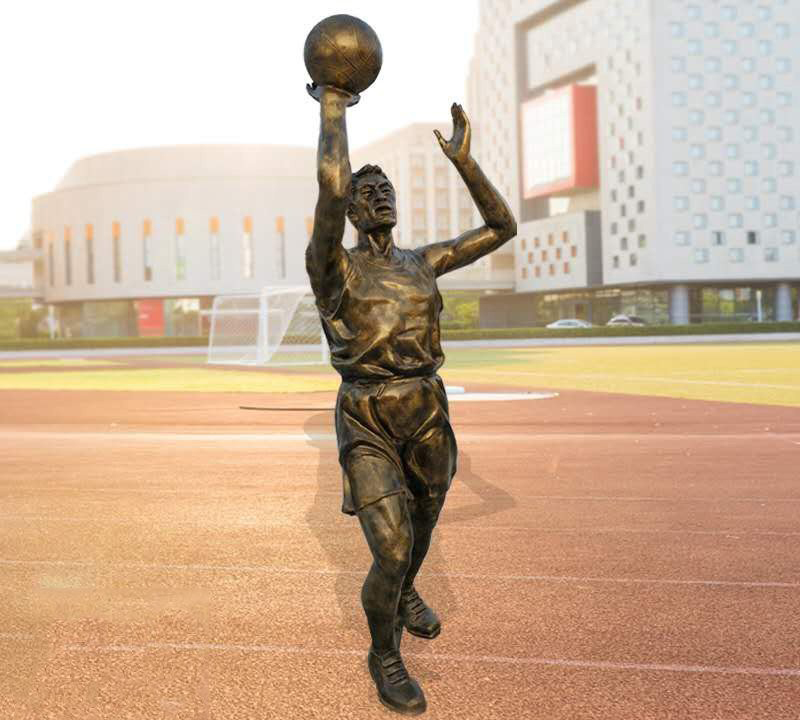 打篮球的运动人物铜雕-打篮球人物铜雕 运动人物铜雕高清图片