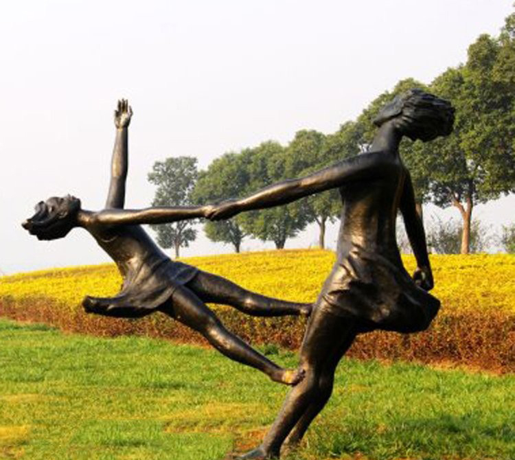 跳舞的女孩铜雕-跳舞的人物铜雕 女孩跳舞铜雕高清图片