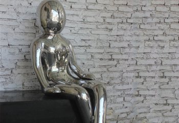 不锈钢镜面坐姿人物雕塑-不锈钢坐姿人物雕塑 不锈钢镜面人物雕塑