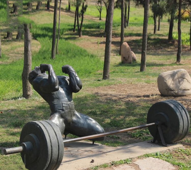 公园人物举重运动员铜雕-公园人物铜雕 举重运动员铜雕高清图片