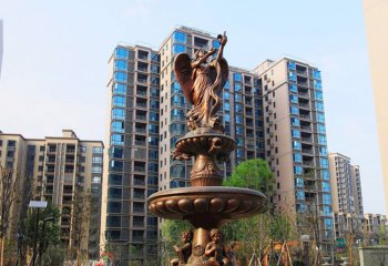 西方天使欧式喷泉铜雕-欧式喷泉铜雕 天使喷泉铜雕