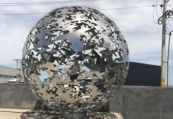 不锈钢几何图案镂空球雕塑-不锈钢镂空球雕塑 抽象几何图案镂空球