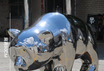 不锈钢镜面抽象大熊猫雕塑-不锈钢抽象大熊猫雕塑 镜面抽象大熊猫雕塑