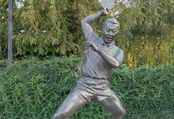 公园打乒乓球人物铜雕-公园人物铜雕 打乒乓球人物铜雕