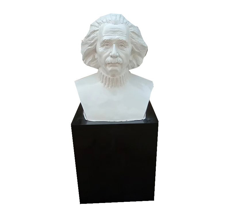 汉白玉西方名人爱因斯坦胸像石雕-汉白玉爱因斯坦石雕 西方名人爱因斯坦石雕高清图片