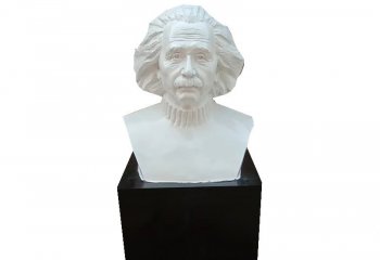 汉白玉西方名人爱因斯坦胸像石雕-汉白玉爱因斯坦石雕 西方名人爱因斯坦石雕