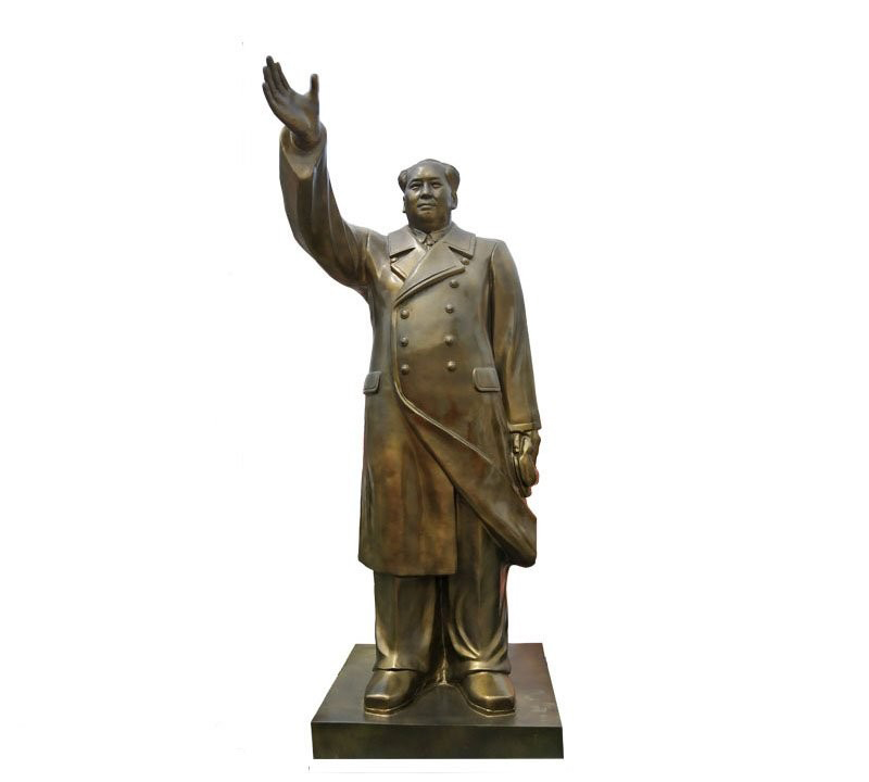 立式挥手毛泽东铜雕-立式毛泽东铜雕 挥手毛泽东铜雕高清图片