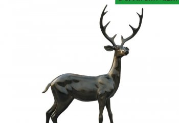 公园动物铜雕麋鹿-公园动物铜雕 公园麋鹿铜雕