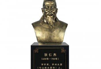 古代名人狄仁杰头像铜雕-古代名人铜雕 狄仁杰头像铜雕