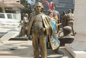 铜雕立式西方名人爱因斯坦-铜雕爱因斯坦 铜雕西方名人