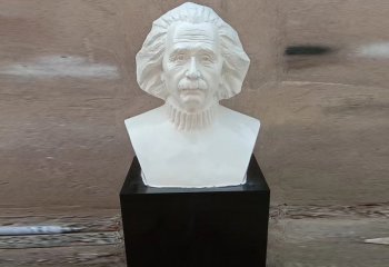 汉白玉西方名人石雕爱因斯坦胸像-汉白玉西方名人石雕 爱因斯坦石雕