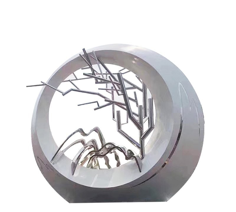 不锈钢树枝圆环雕塑-不锈钢圆环雕塑 树枝圆环雕塑高清图片