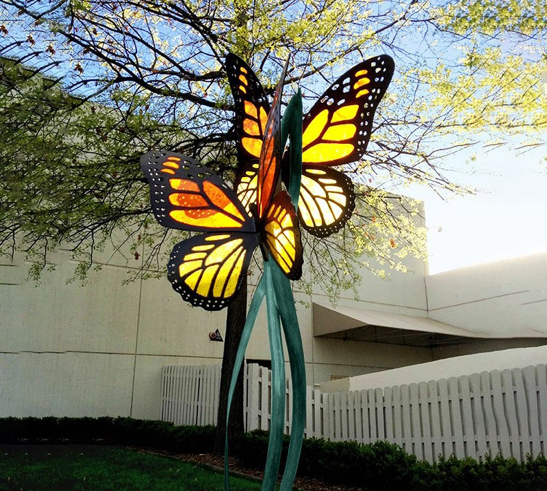公园不锈钢彩色蝴蝶雕塑-公园不锈钢蝴蝶雕塑 彩色蝴蝶雕塑