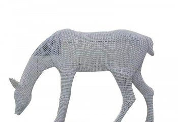 不锈钢镂空编织鹿雕塑-不锈钢镂空鹿雕塑 镂空编织鹿雕塑