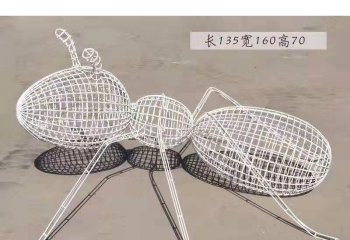 不锈钢编织镂空蚂蚁雕塑-不锈钢镂空蚂蚁雕塑 编织镂空蚂蚁雕塑